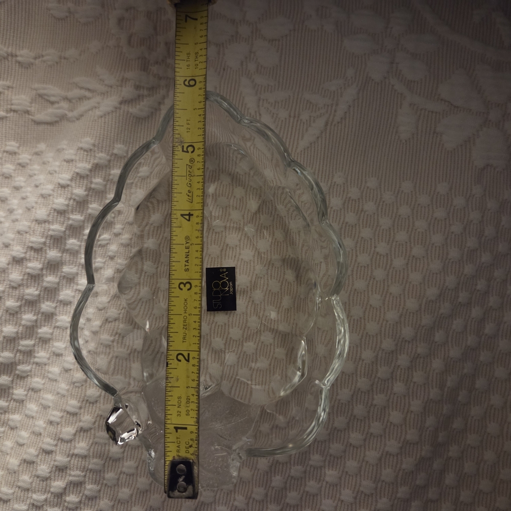 Studio Nova Clear Glass Leaf Dish